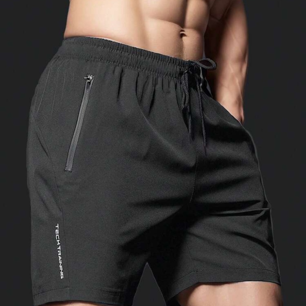 Men's Summer Casual Solid Color Drawstring Waist Shorts